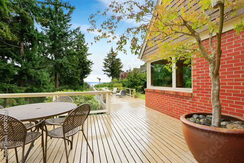 House with spacious walkout deck