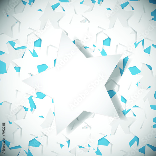 White stars on the blue background. Vector illustration