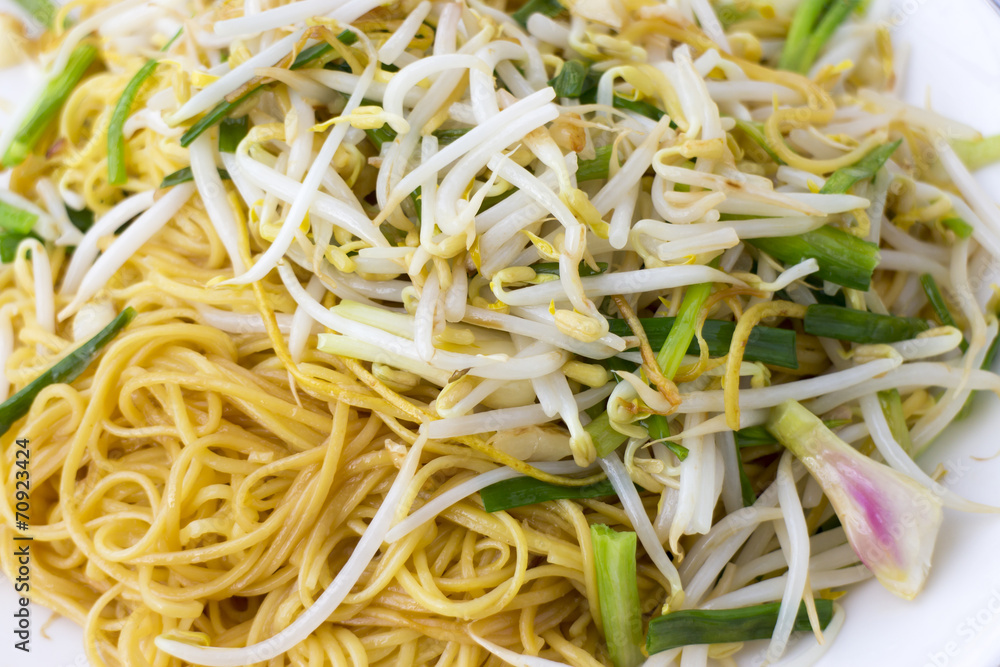 Chinese Stir fried noodles with bean sprouts Chinese Stir fried noodles with bean sprouts