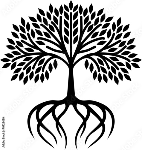Tree icon with roots