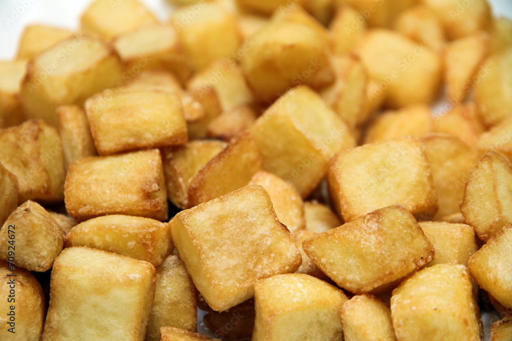 Fries, bravas potatoes from Spain Fries, bravas potatoes from Spain