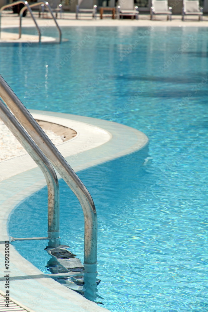Swimming pool ladder, Resort hotel,Denia, Alicante, Spain Swimming pool ladder, Resort hotel,Denia, Alicante, Spain