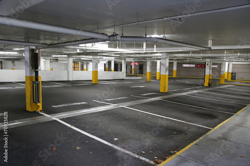 Empty underground parking background