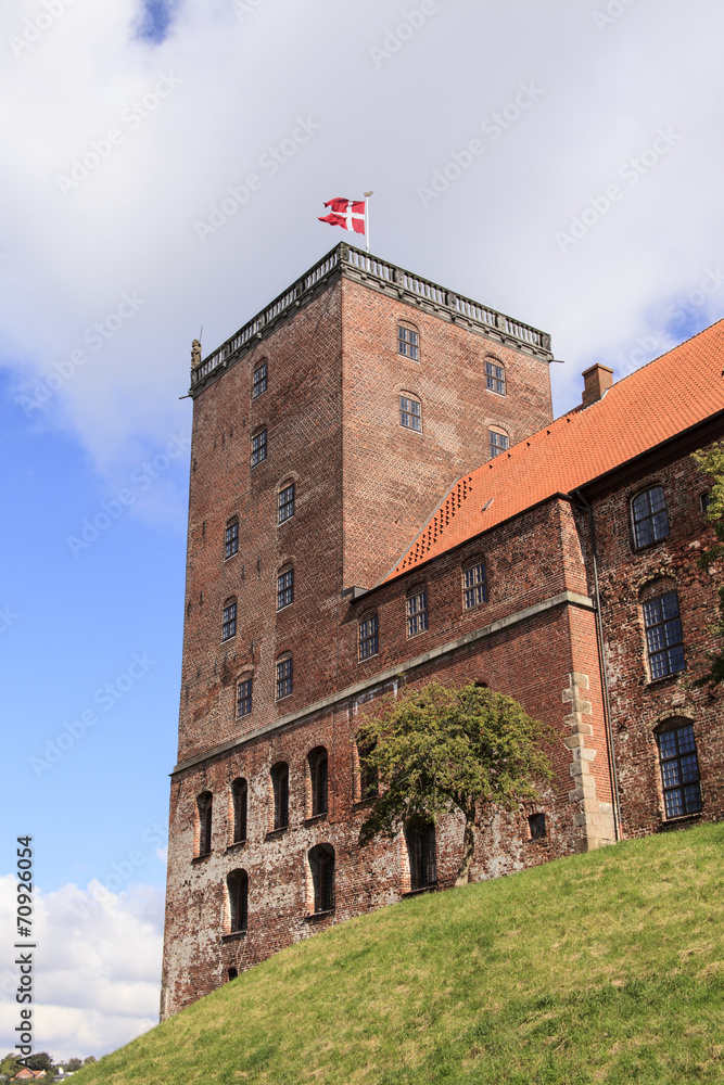 Turm des Schloss Koldinghus auf dem Hügel in Kolding, Dänemark