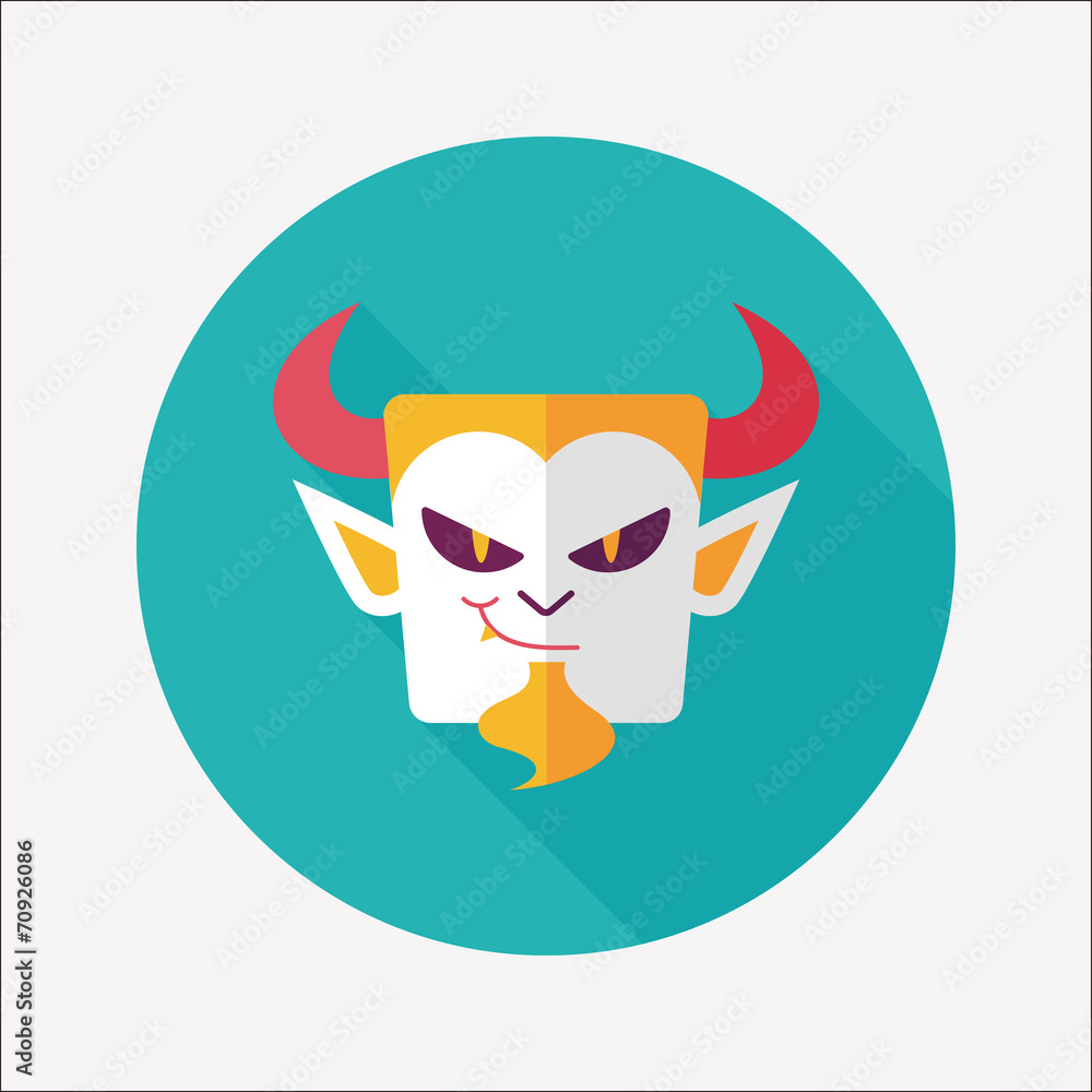 Vampire flat icon with long shadow, eps10 Vampire flat icon with long shadow, eps10