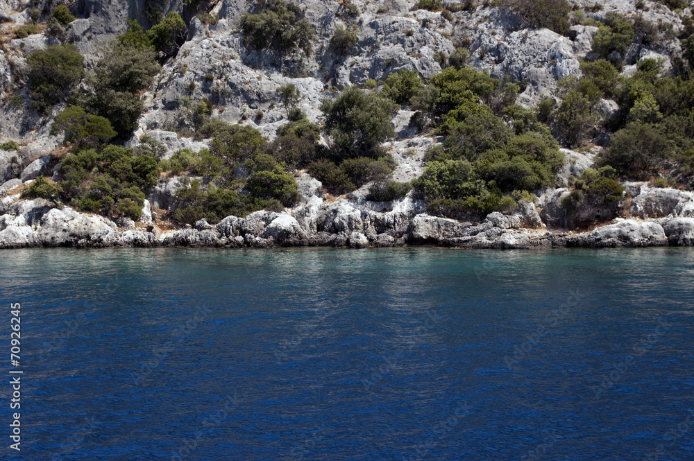 Ancient sunken city in modern Turkey, near the city of Kekova. Ancient sunken city in modern Turkey, near the city of Kekova.