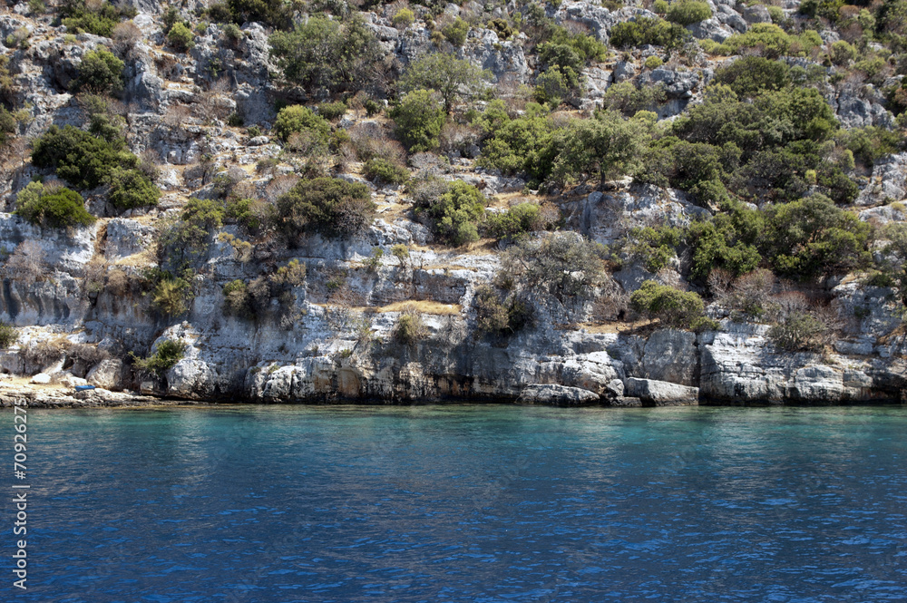 Ancient sunken city in modern Turkey, near the city of Kekova. Ancient sunken city in modern Turkey, near the city of Kekova.