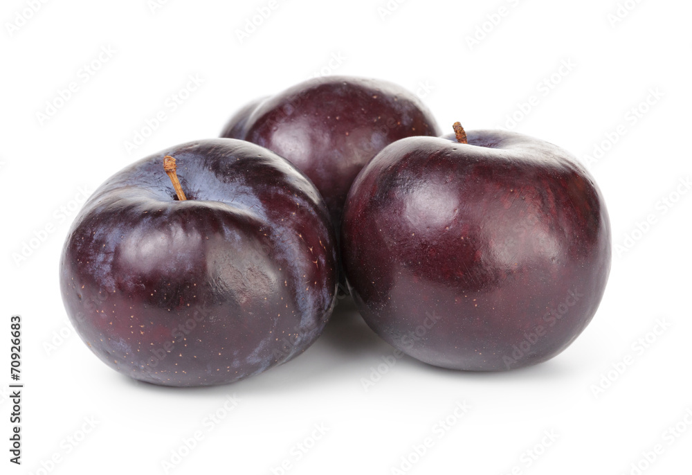 three black plums