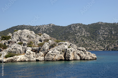 Ancient sunken city in modern Turkey, near the city of Kekova.