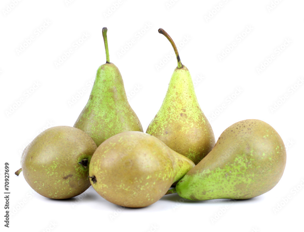 Pear fruits isolated on white background Pear fruits isolated on white background
