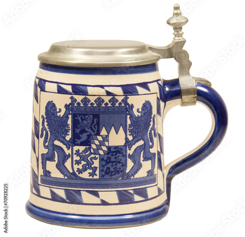 Photography Isolated Vintage Bavarian Beer Stein II
