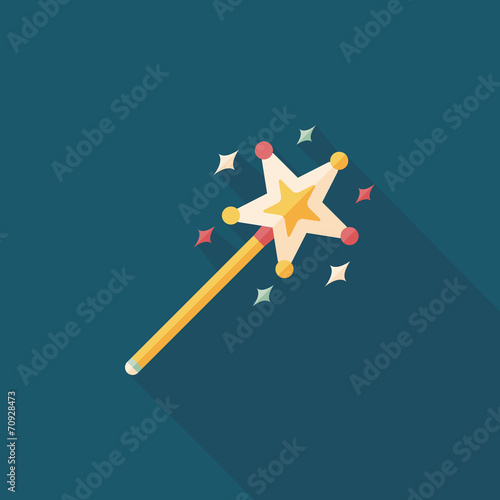magic wand flat icon with long shadow,eps10