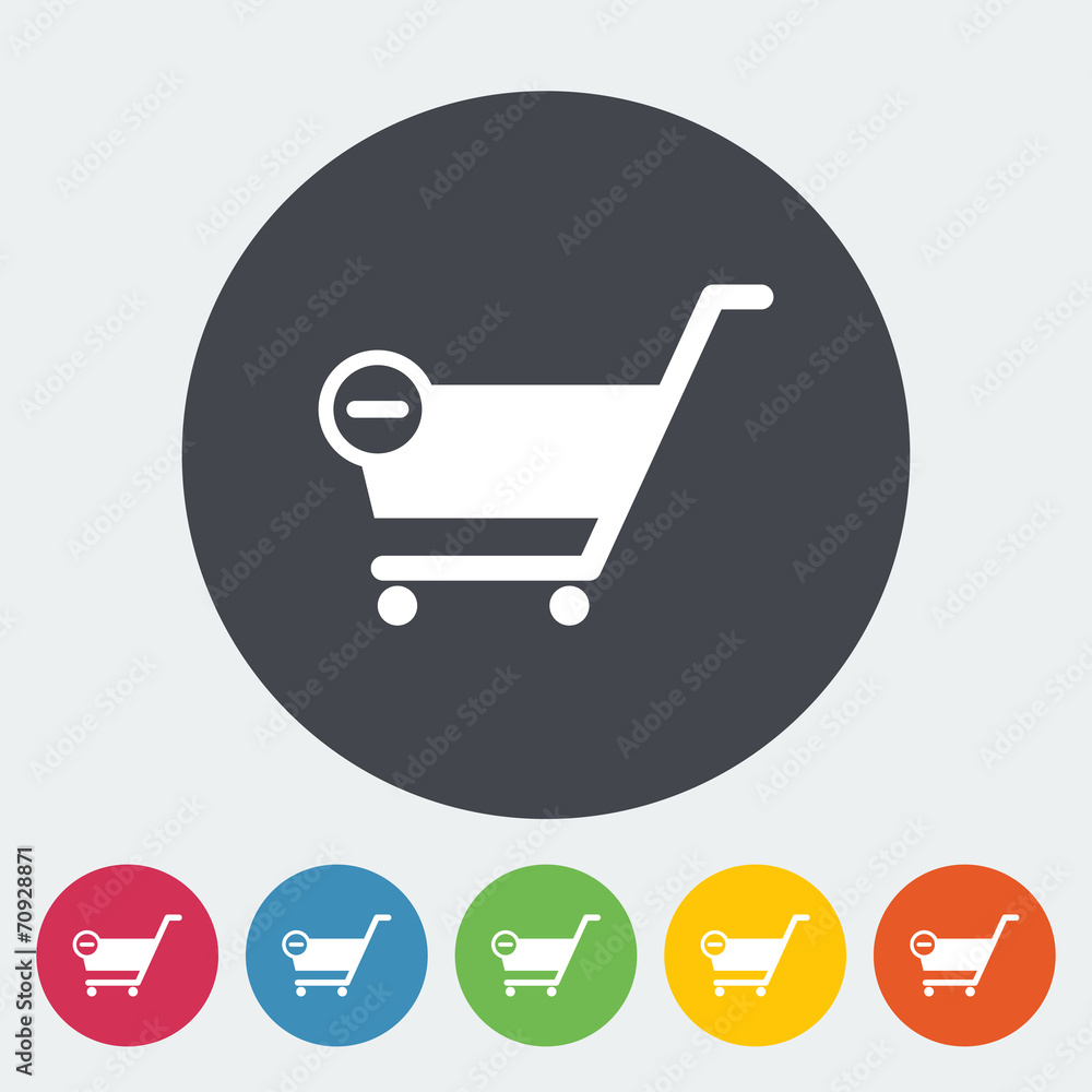 Cart flat single icon. Cart flat single icon.