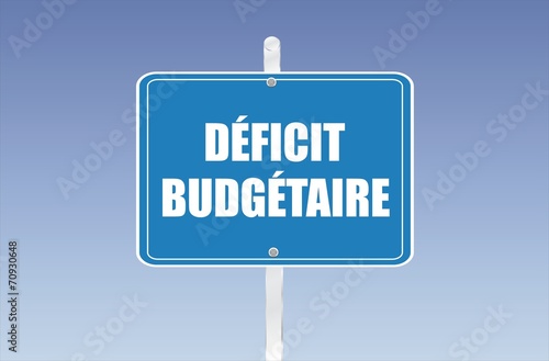 panneau déficit budgétaire