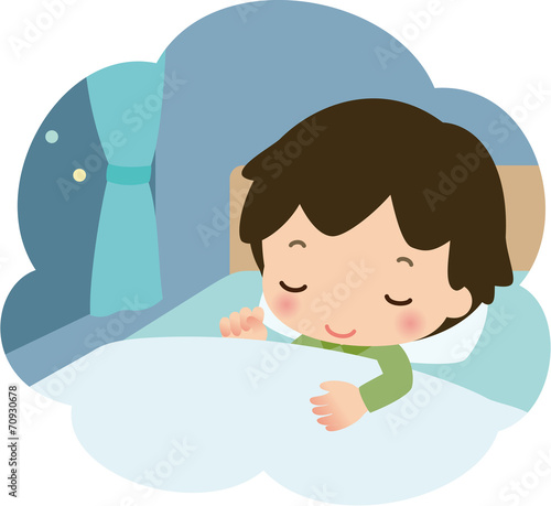 ぐっすり眠る男の子