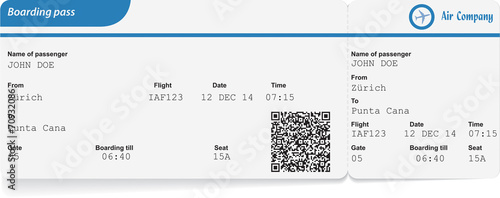 Variant of boarding pass