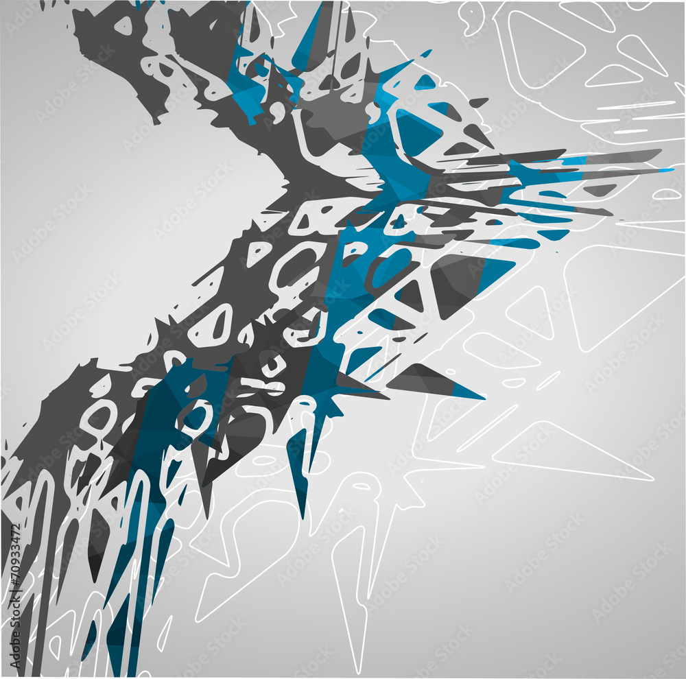 Fototapeta premium Futuristic background, geometric illustration.