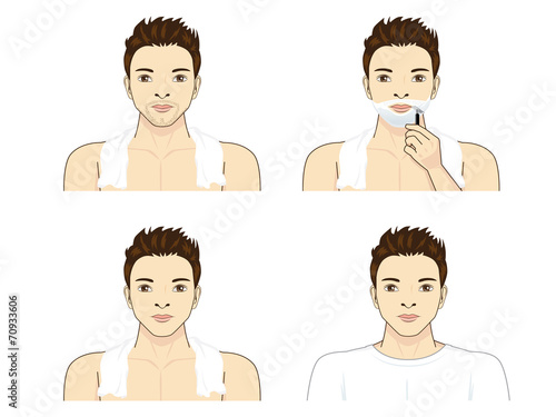 Man shaving