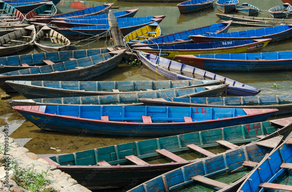 Colorful boats