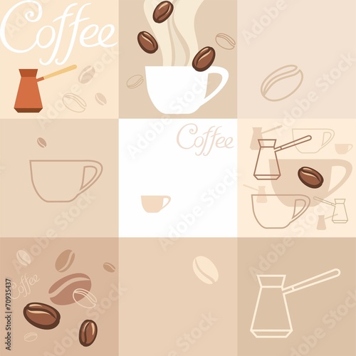 Фон, кофе. Background of coffee.
