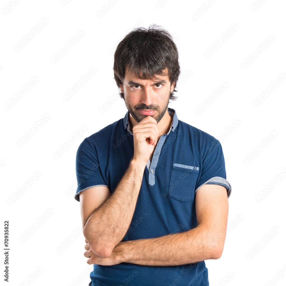 Man thinking over isolated white background Man thinking over isolated white background
