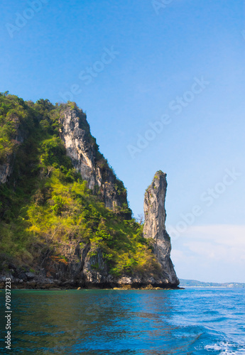 Sea Rocks Lagoon Mountains