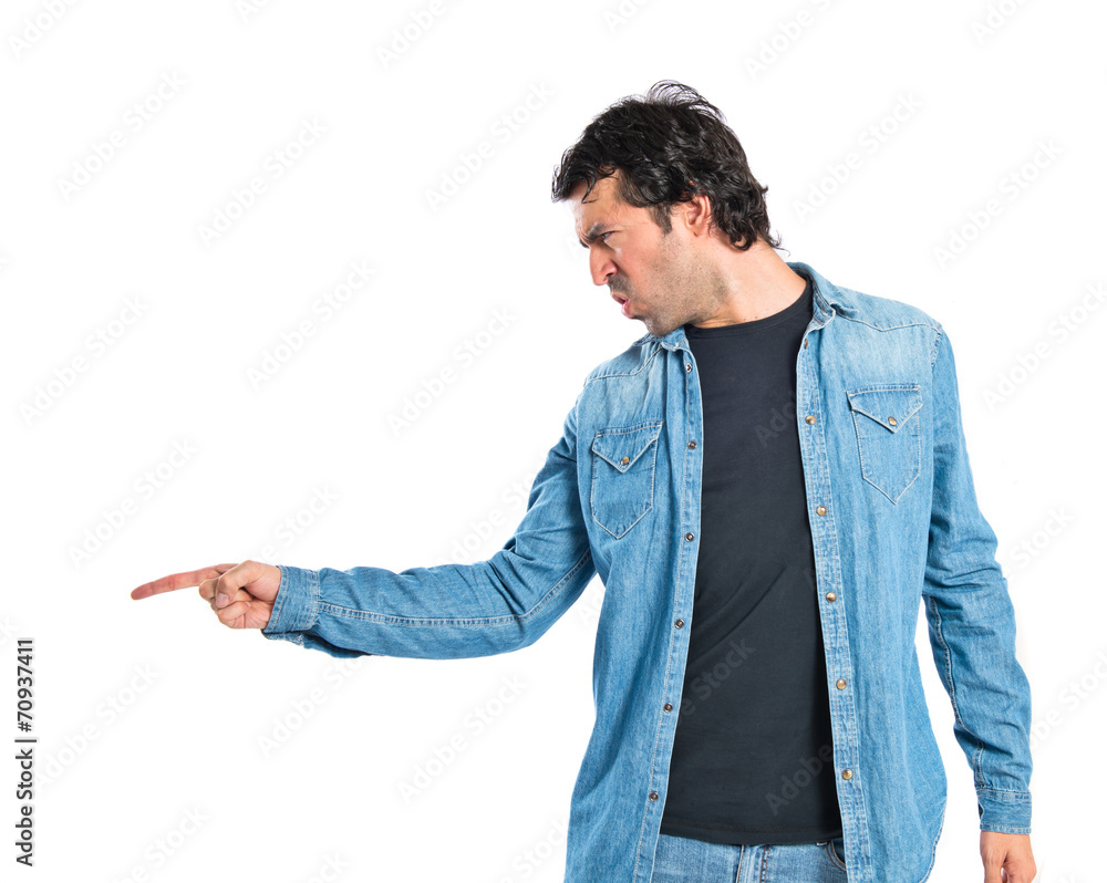 Man shouting over isolated white background Man shouting over isolated white background
