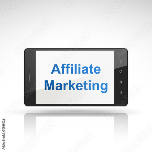 affiliate marketing words on mobile phone