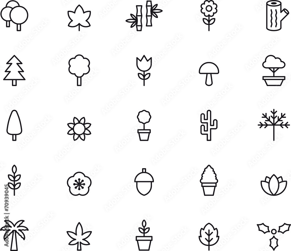 Flowers, Plants & Trees icons