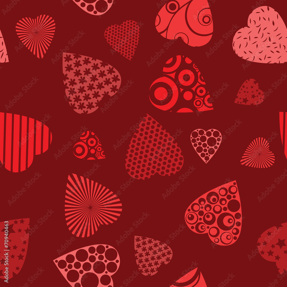 Seamless pattern with hearts Seamless pattern with hearts