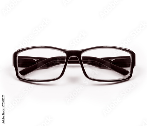 Glasses on white background