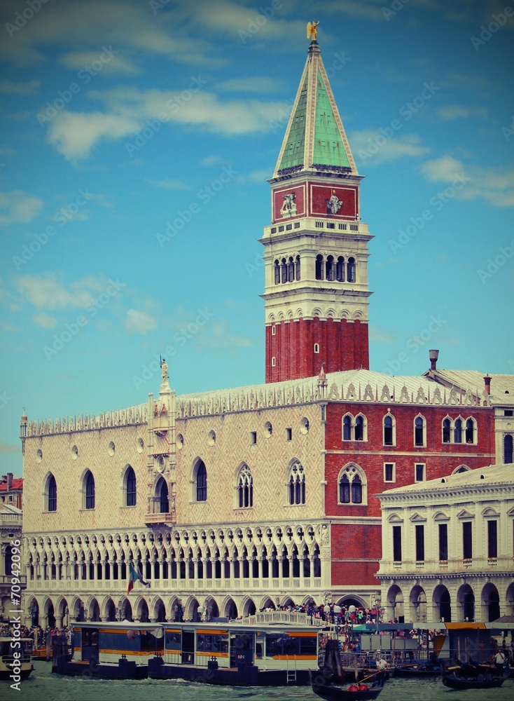 Campanile of St. Mark and the Doge's Palace in Venice