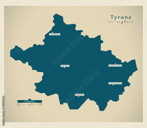 Modern Map - Tyrone UK photo