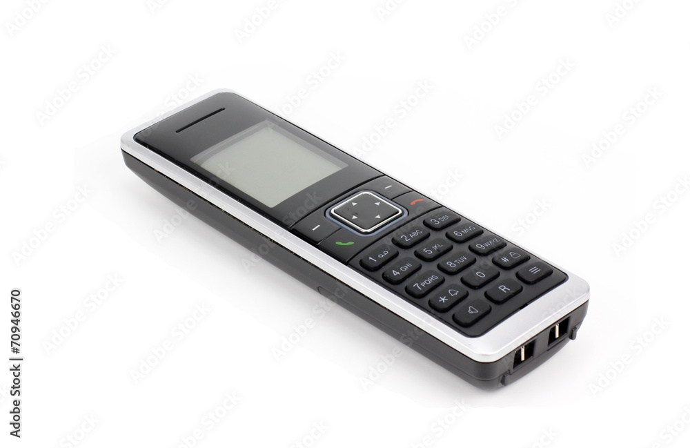 wireless phone, close-up. On a white background.. wireless phone, close-up. On a white background..