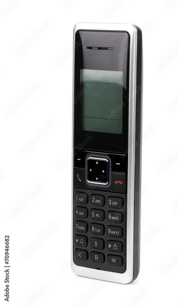wireless phone, close-up. On a white background. wireless phone, close-up. On a white background.
