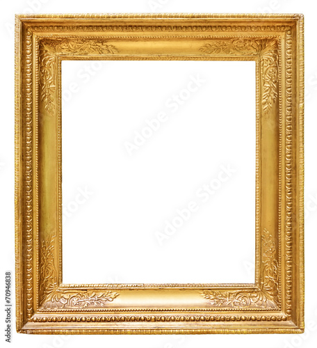 Gold vintage frame isolated on white background © Zakharov Evgeniy