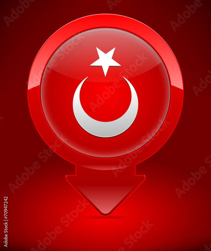 İllüstrasyon; Türk Bayrağı İkonu