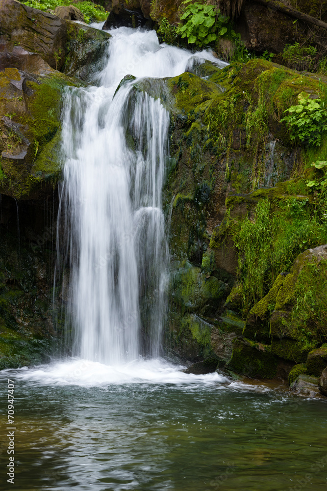 Waterfall in the Carpathians