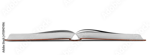 new open book on an isolated white background