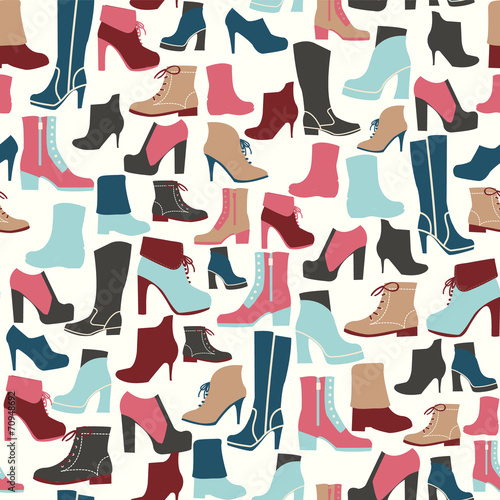 Shoes seamless pattern - Illustration