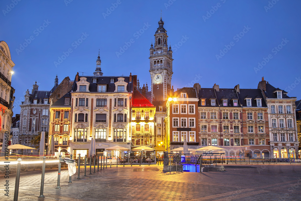 Buildings on the Grand Place in Lille
