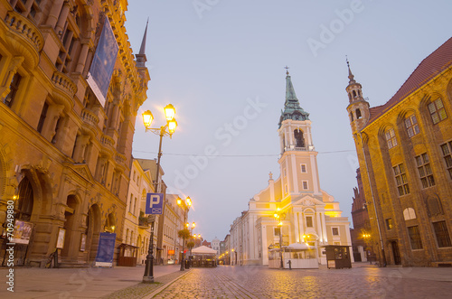 Early morning in Old Town of Torun, Poland