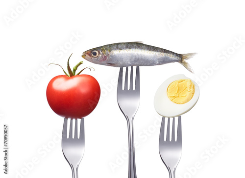 Fisch Ei und Tomate