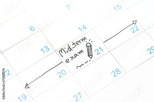 agenda in time planner or calendar