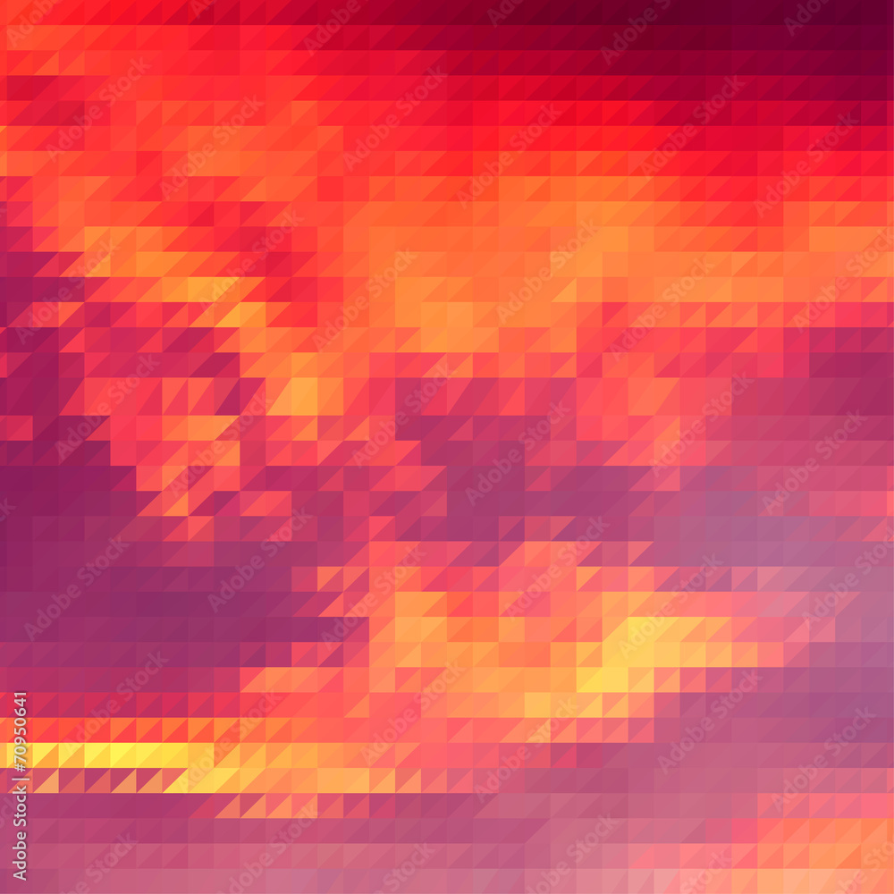 Sundown themed background with triangular grid Sundown themed background with triangular grid