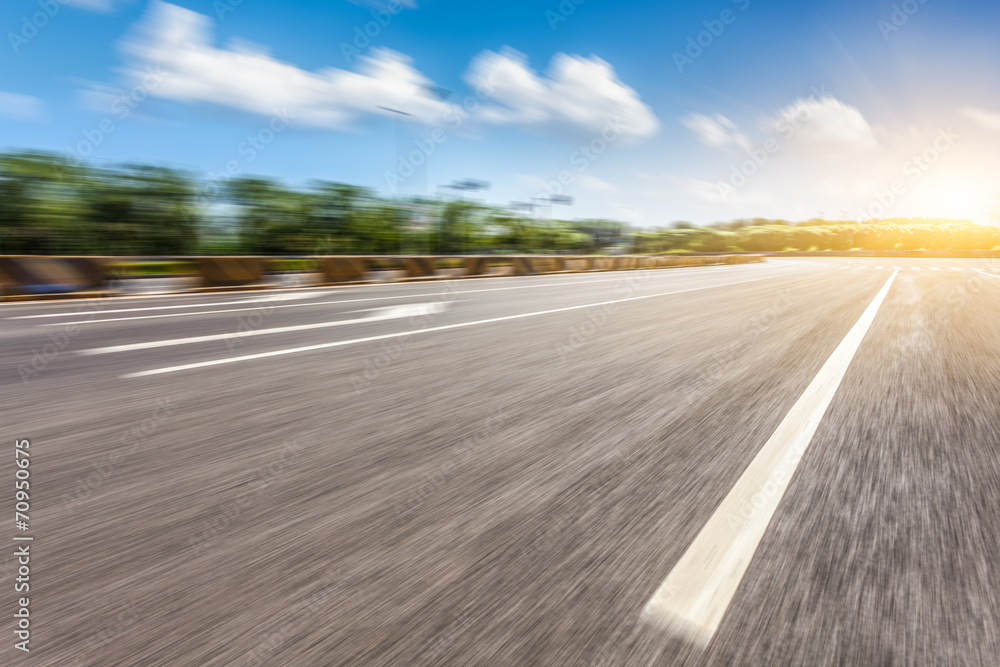 motion blur of the road