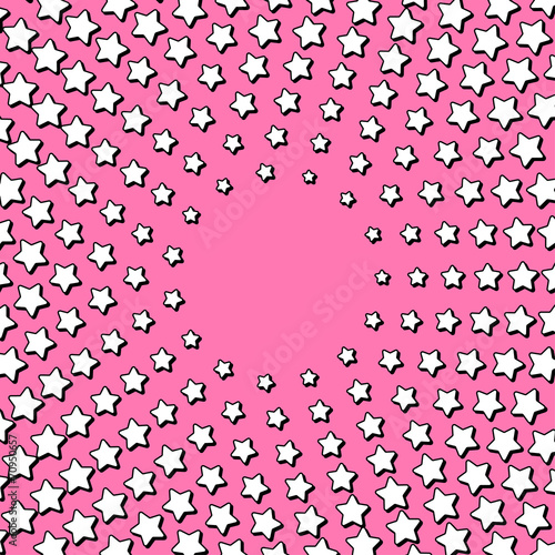 Pink frame with white stars
