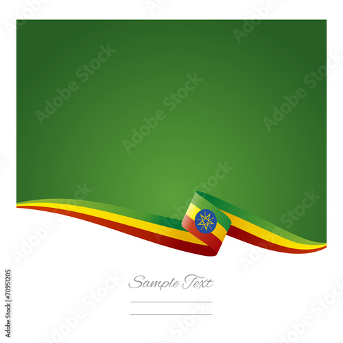 Abstract color background Ethiopian flag vector