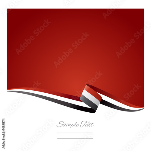 Abstract color background Yemeni flag vector