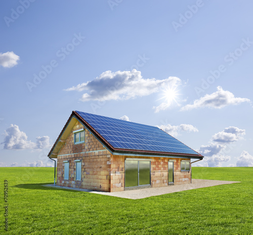 Einfamilienhaus mit Solardach